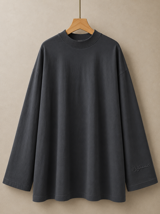 T-shirt Ample et Large 95% cotton à Manches Larges