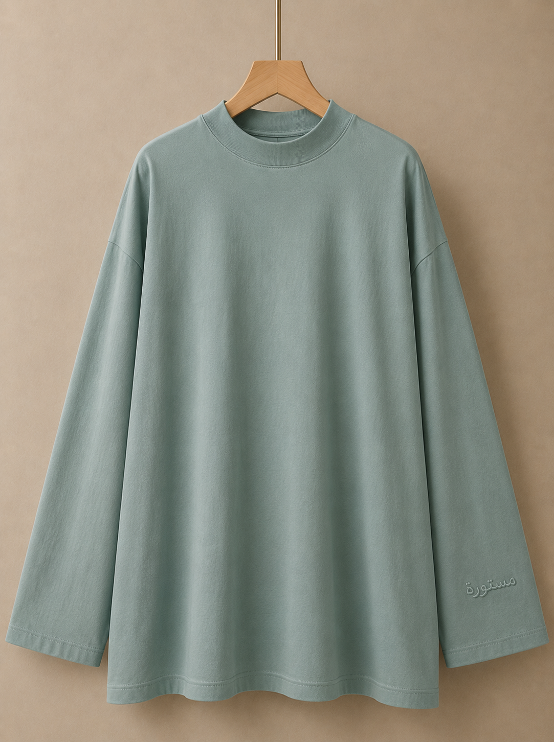 T-shirt Ample et Large 95% cotton à Manches Larges