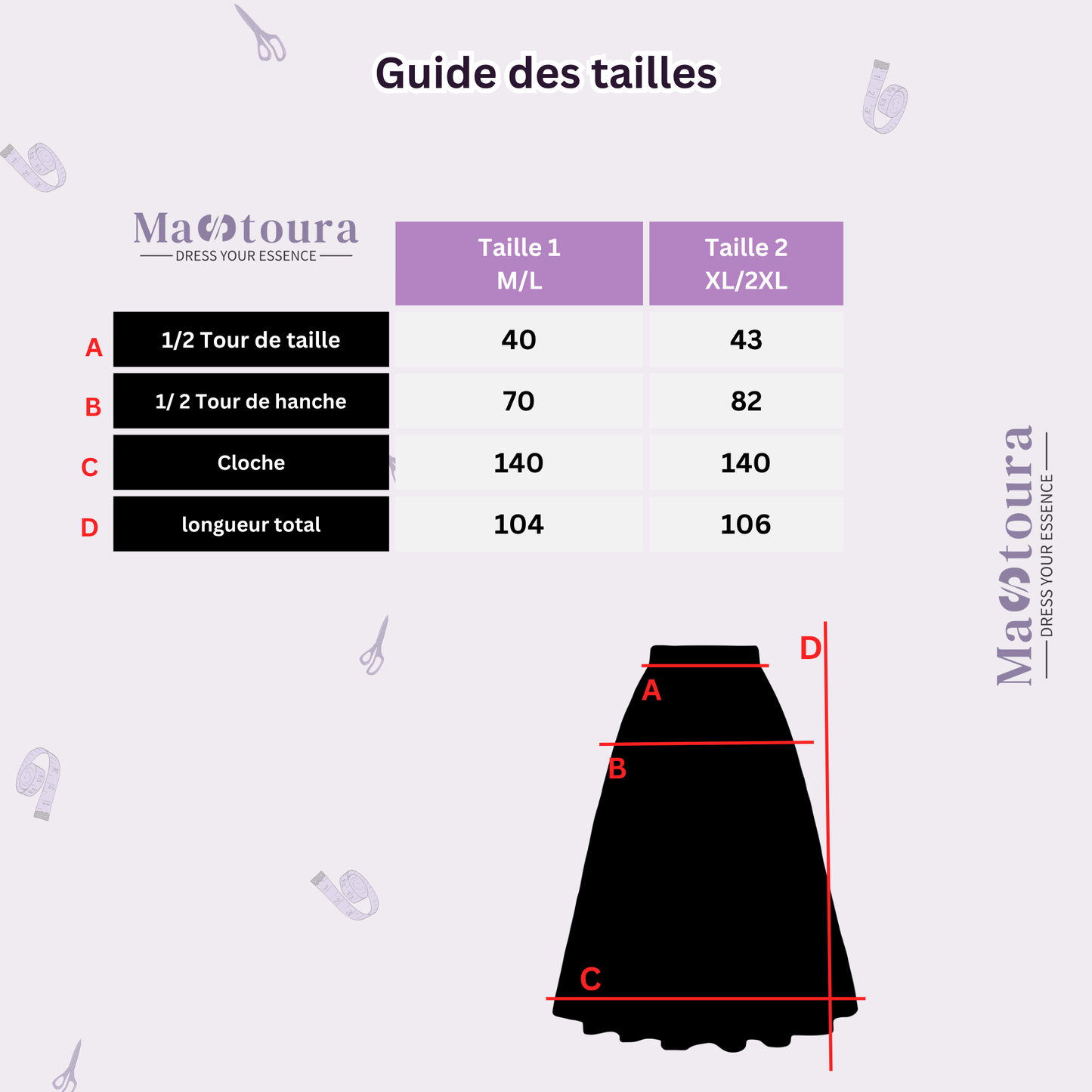 Jupe Satinée Mastoura