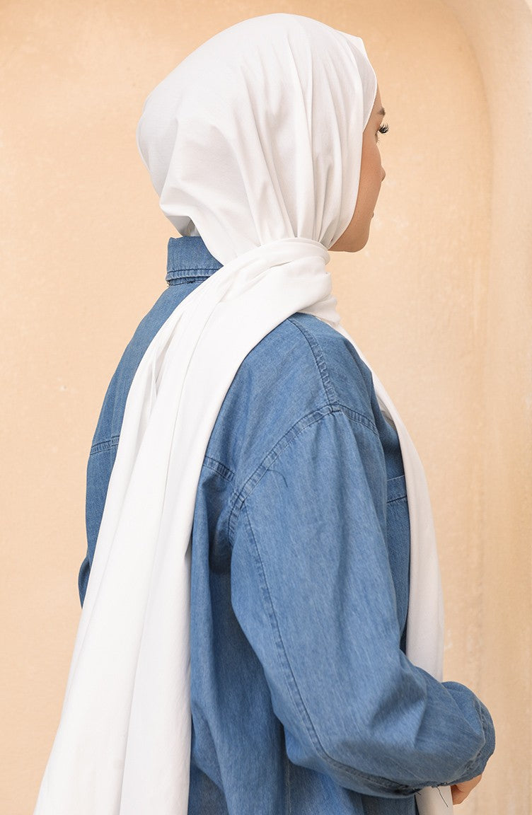 ✨ Châle Lycra – Blanc Pureté