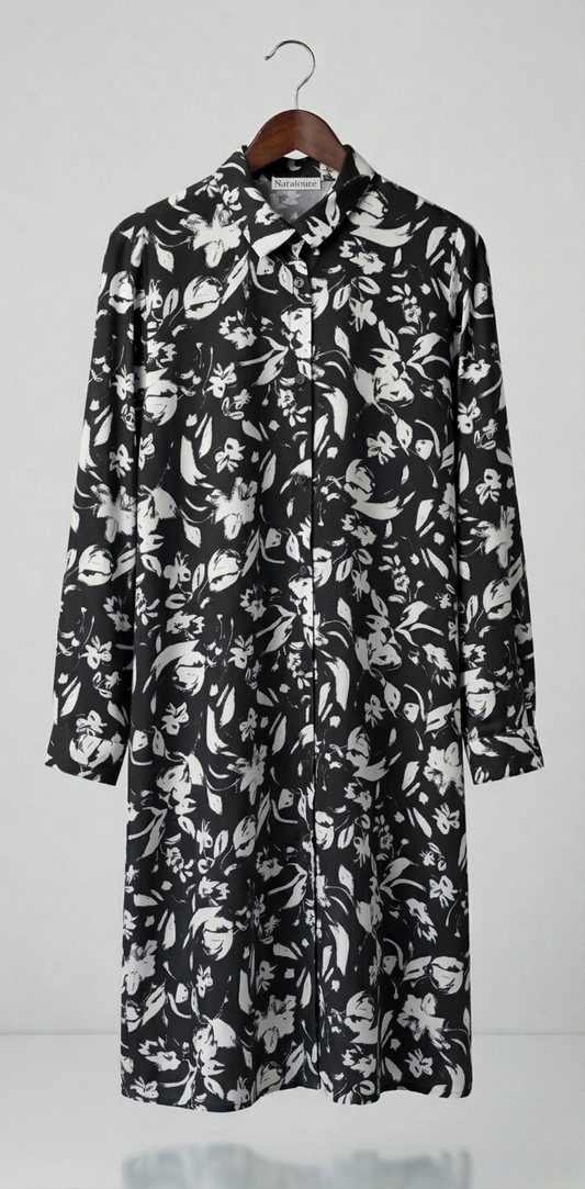 Chemise Tunique Longue avec Poches Latérales