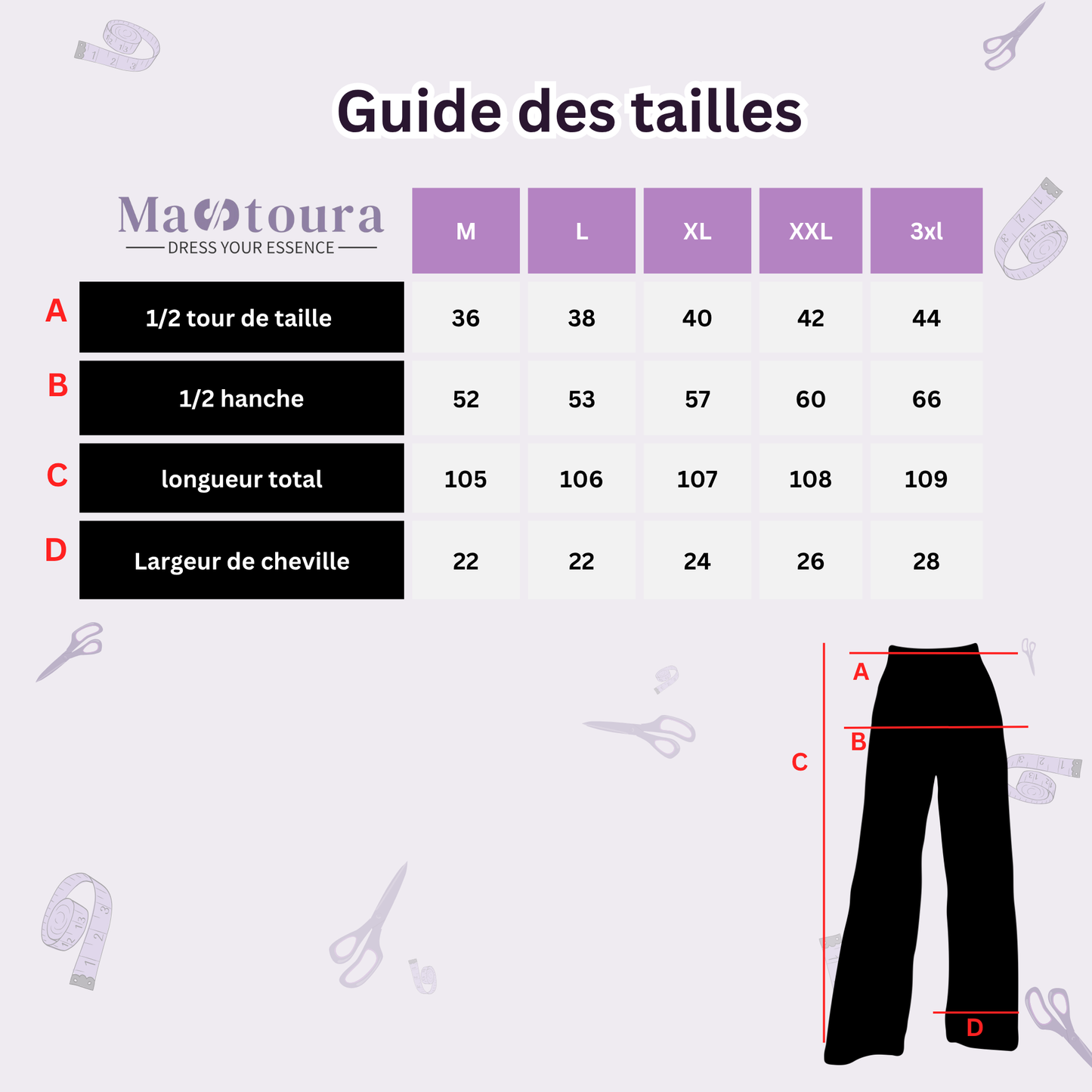 Pantalon classique basique Mastoura
