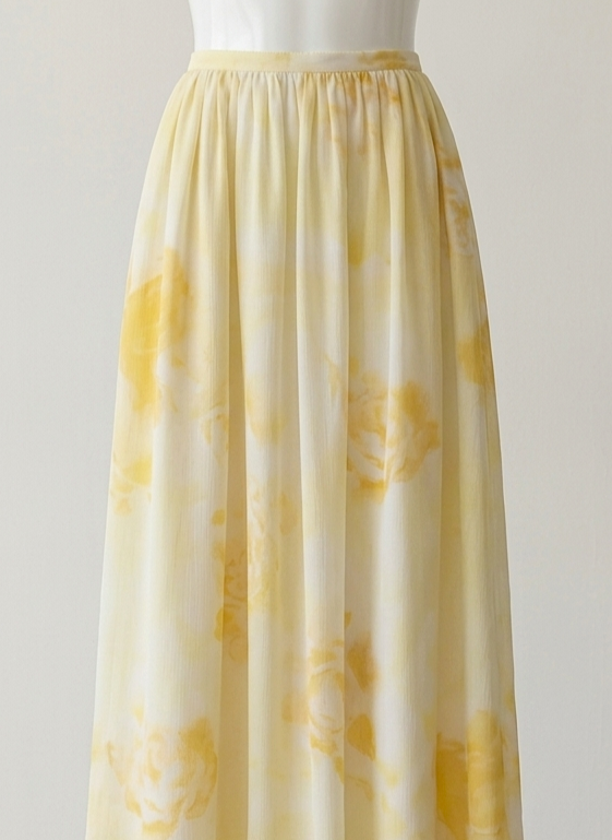 Jupe Mousseline Banana yellow ( avec doublure en cotton)