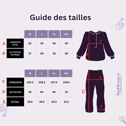 Ensemble "فخر" en Lin premium de haute qualité avec Zwa9 M3lam.