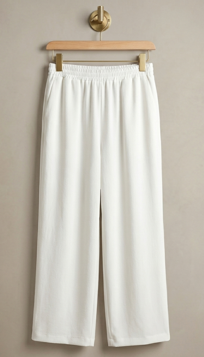 pantalon large en viscose