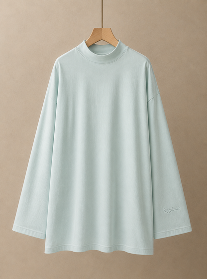 T-shirt Ample et Large 95% cotton à Manches Larges