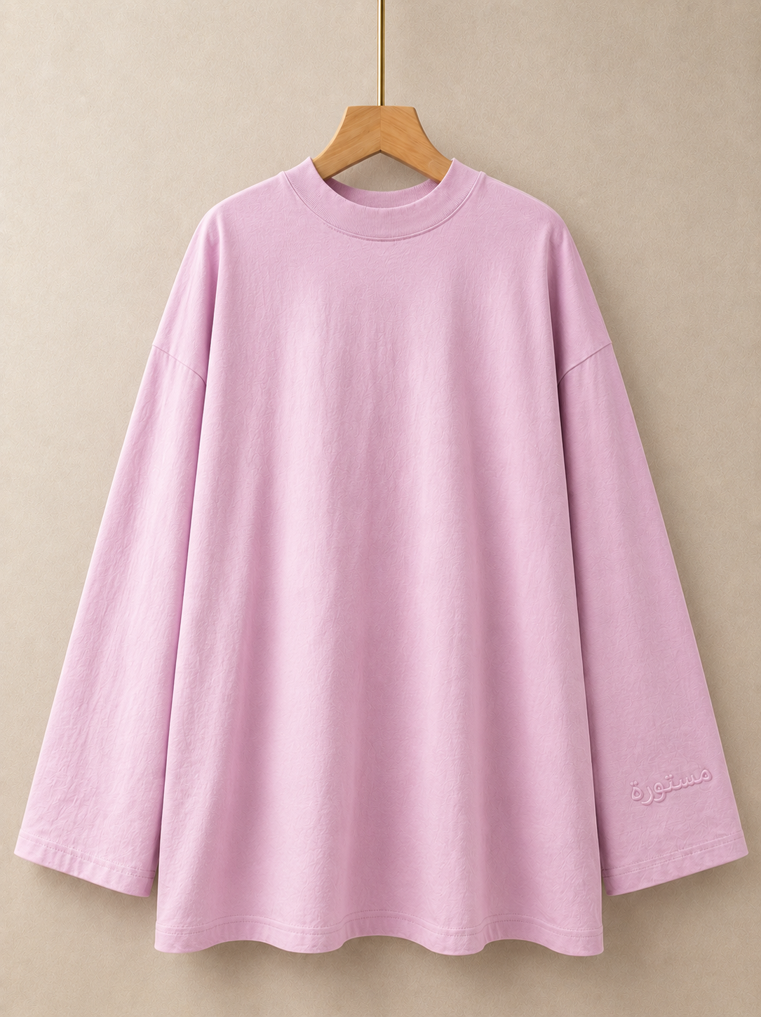 T-shirt Ample et Large 95% cotton à Manches Larges