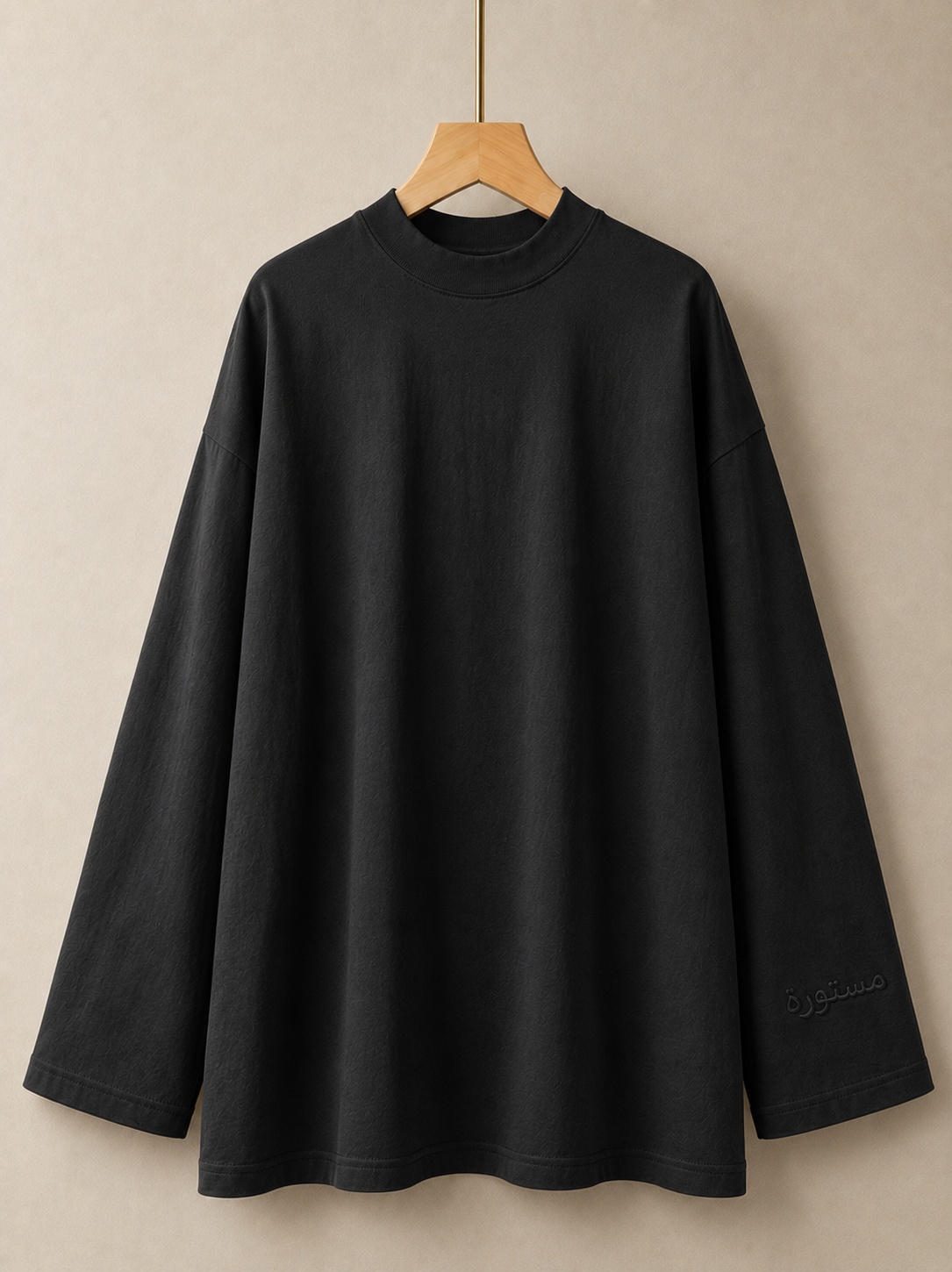 T-shirt Ample et Large 95% cotton à Manches Larges
