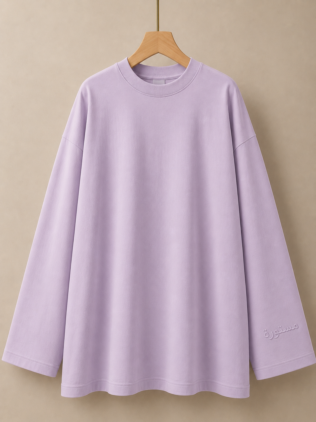 T-shirt Ample et Large 95% cotton à Manches Larges