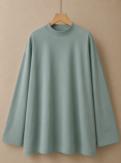 T-shirt Ample et Large 95% cotton à Manches Larges
