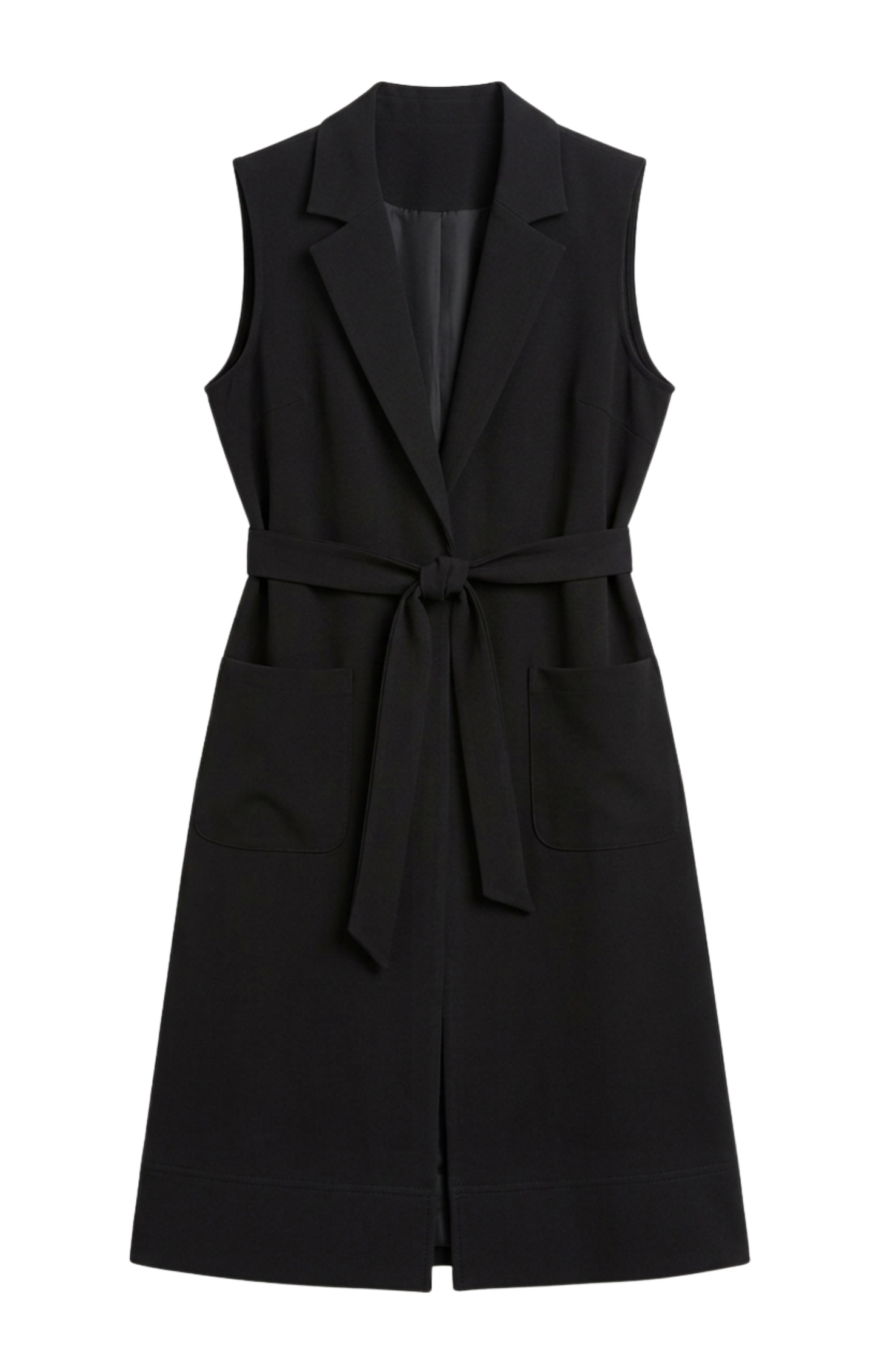 Gilet long en Noir