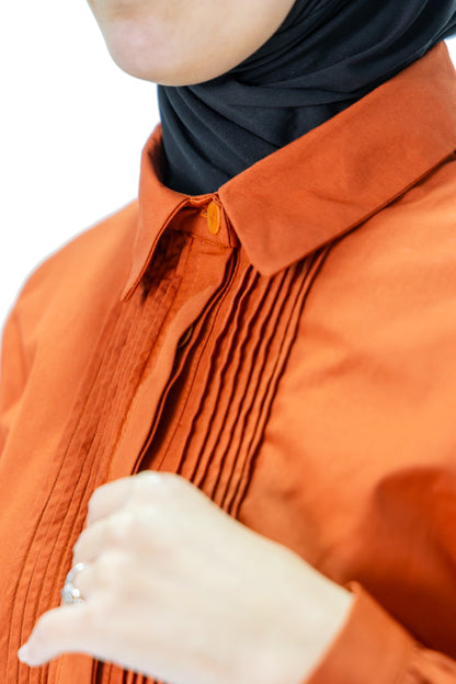 La chemise "Elegance" Plissée POPELINE 100% cotton