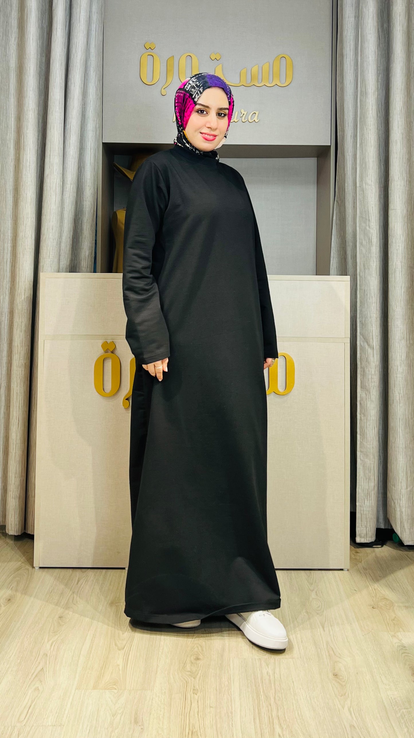 Robe Basique longue avec manches