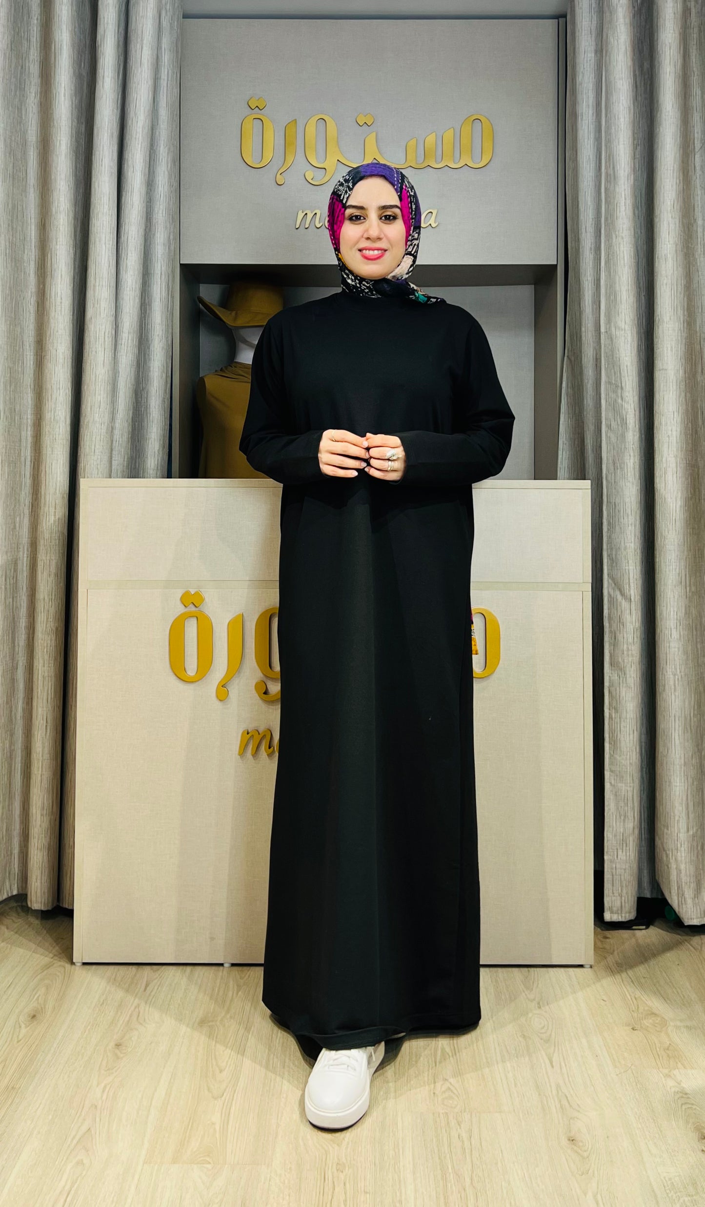 Robe Basique longue avec manches