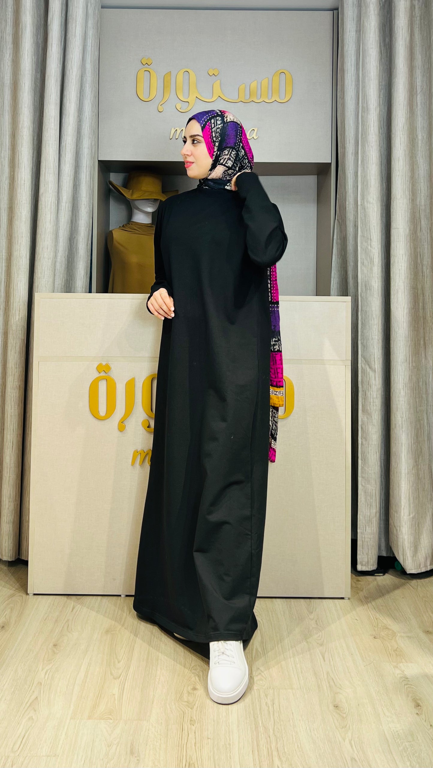 Robe Basique longue avec manches