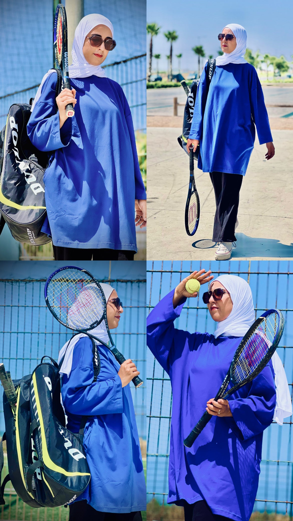 T-shirt Ample et Large 95% cotton à Manches Larges