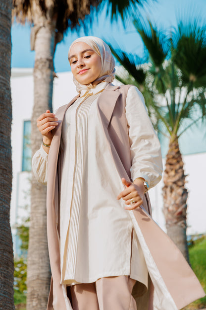 Ensemble :Gilet long & Pantalon beige (Copy)