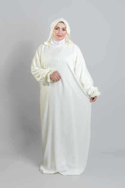 Abaya de prière avec Hijab en coton attaché