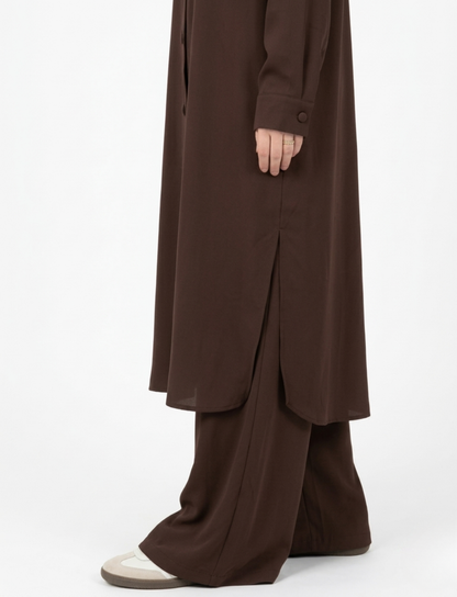 Ensemble Chemise longue+ Pantalon Large عنبر