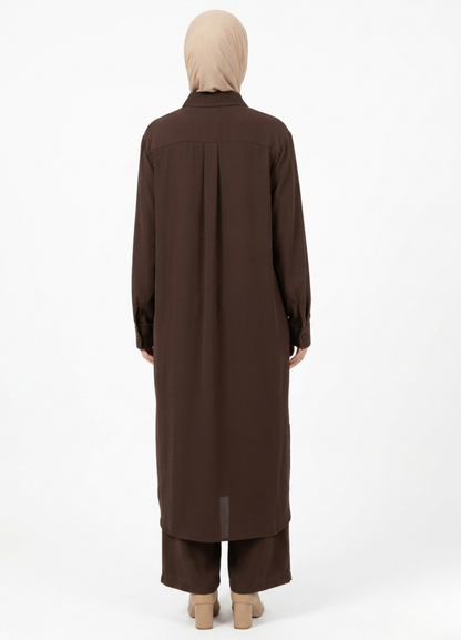 Ensemble Chemise longue+ Pantalon Large عنبر