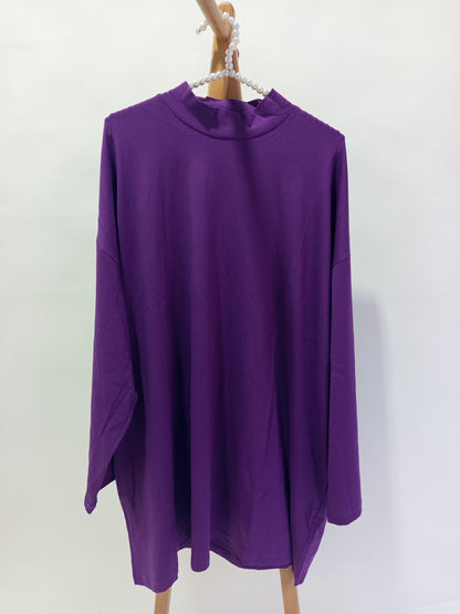 T-shirt Ample et Large 95% cotton à Manches Larges