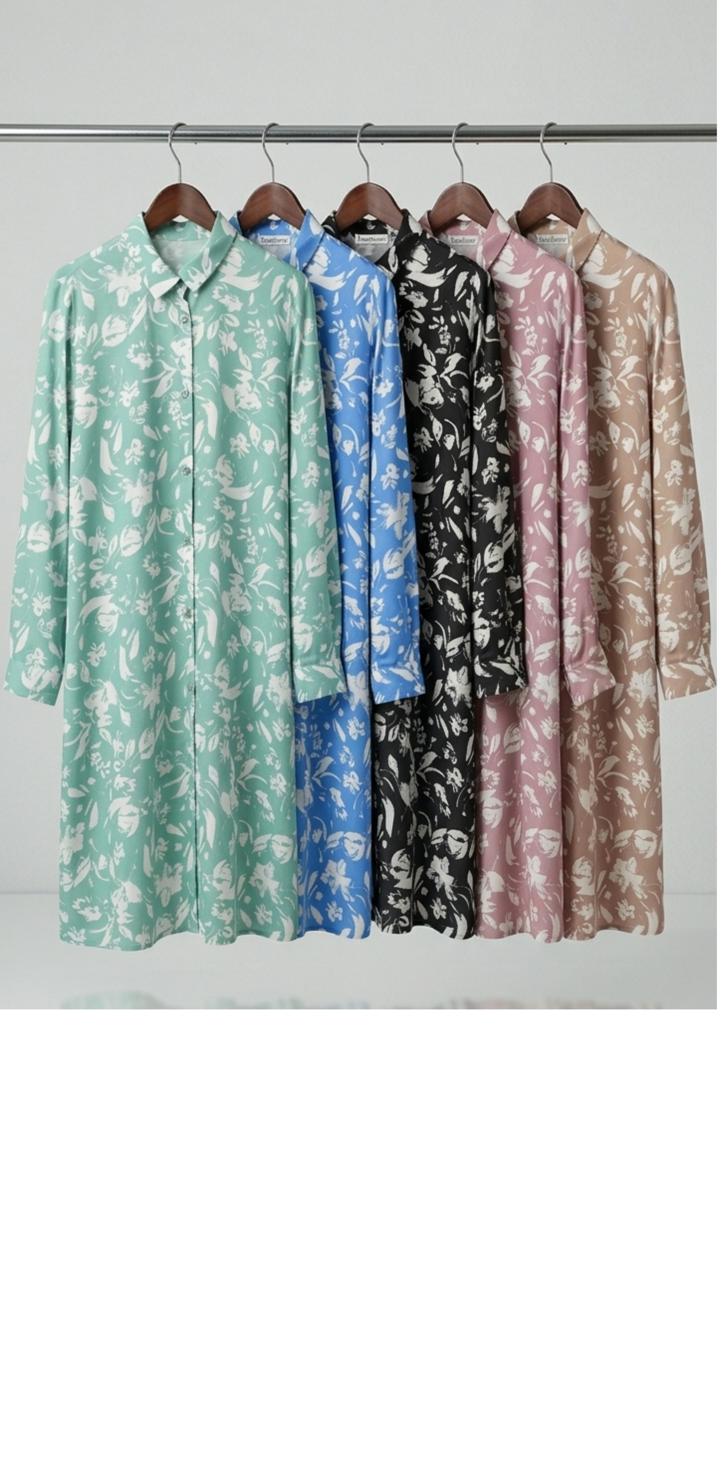 Chemise Tunique Longue avec Poches Latérales