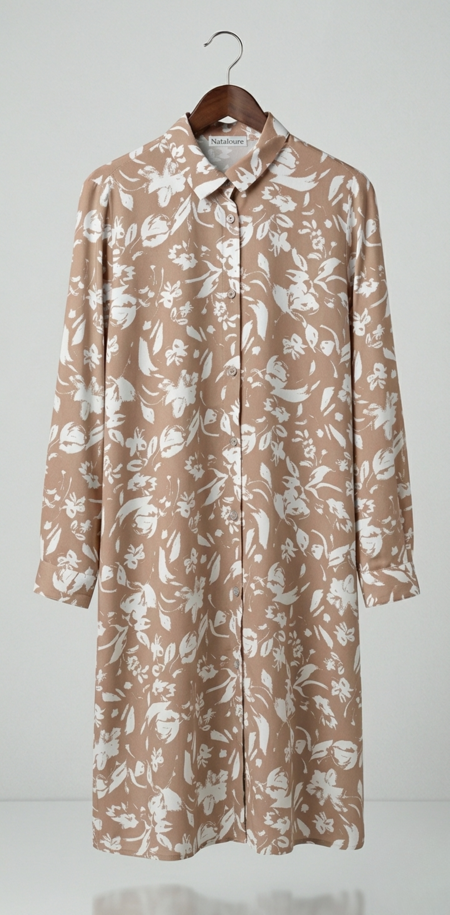 Chemise Tunique Longue avec Poches Latérales