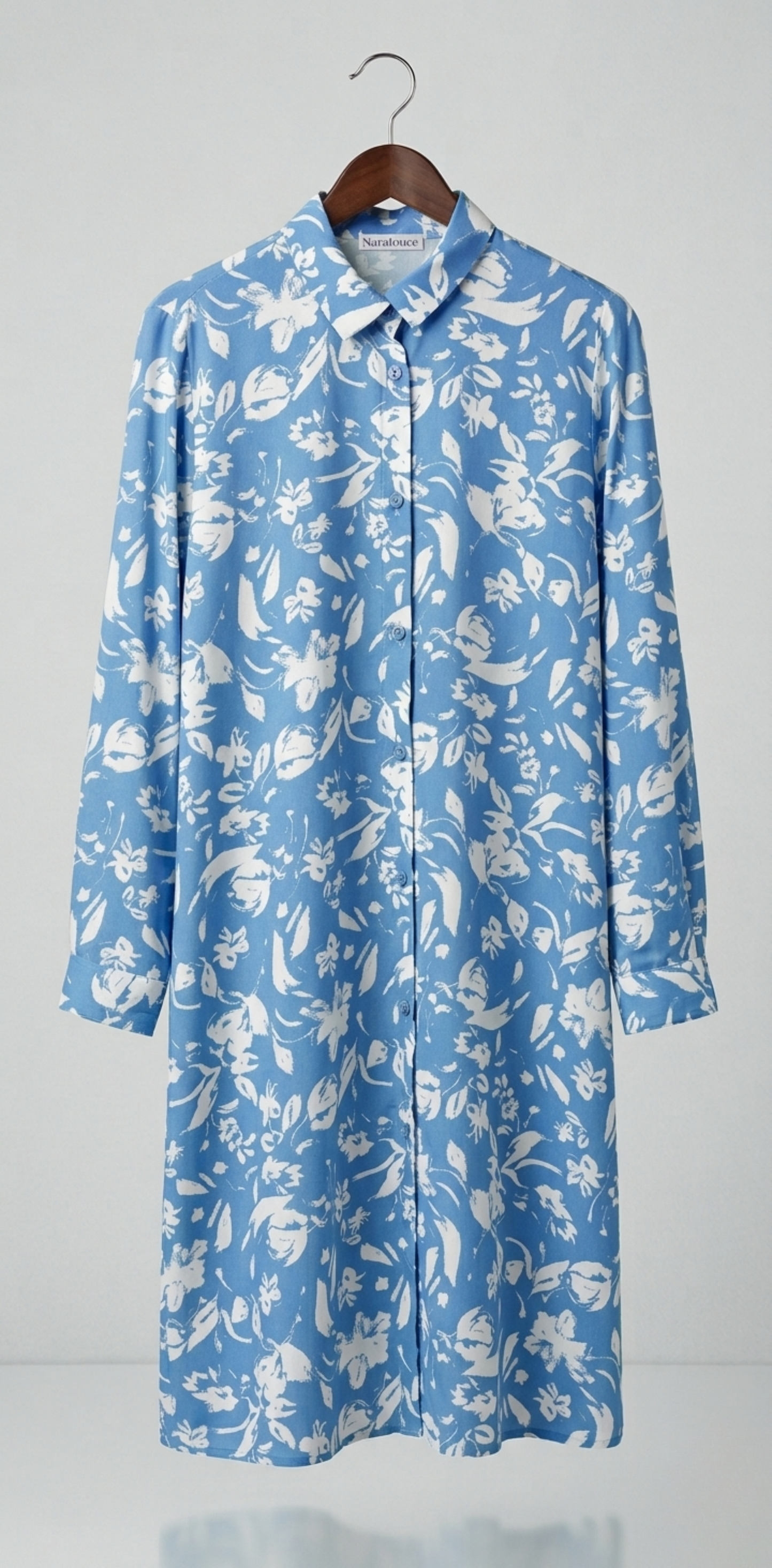 Chemise Tunique Longue avec Poches Latérales