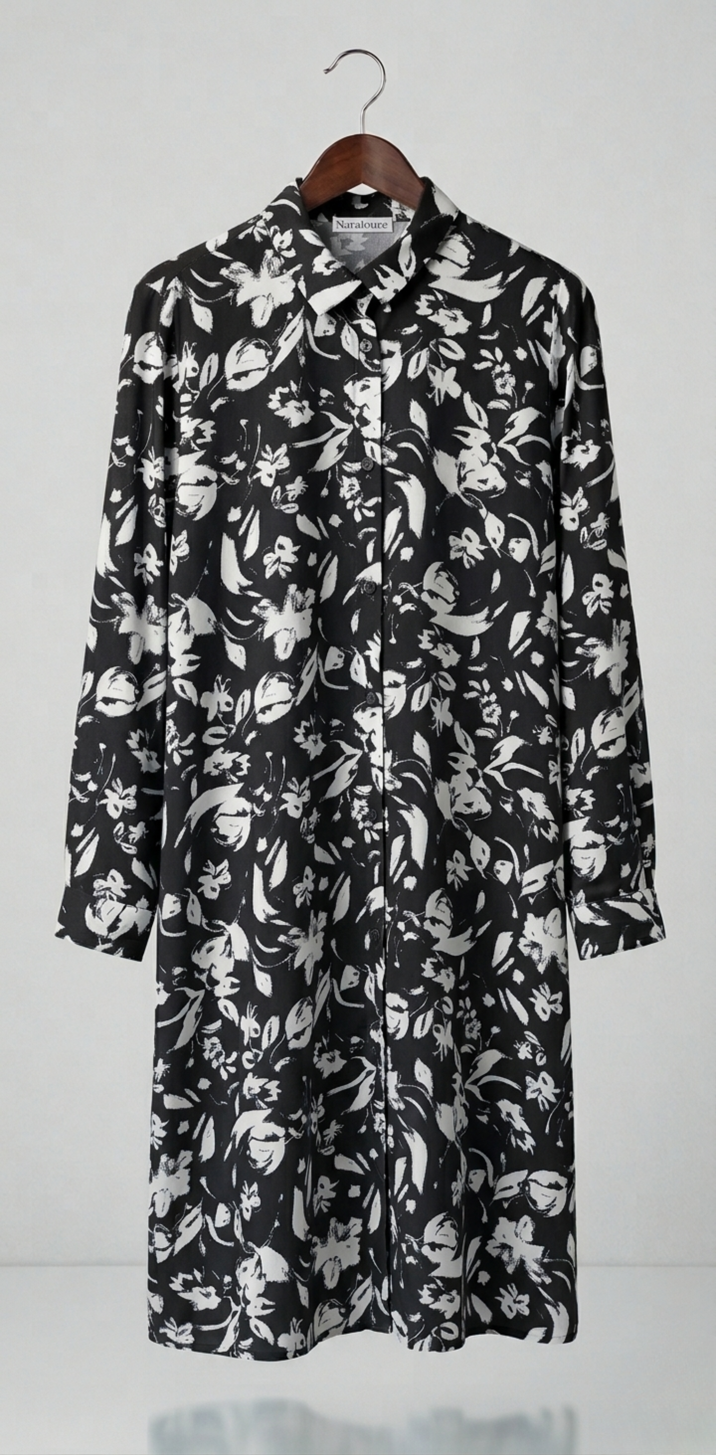 Chemise Tunique Longue avec Poches Latérales