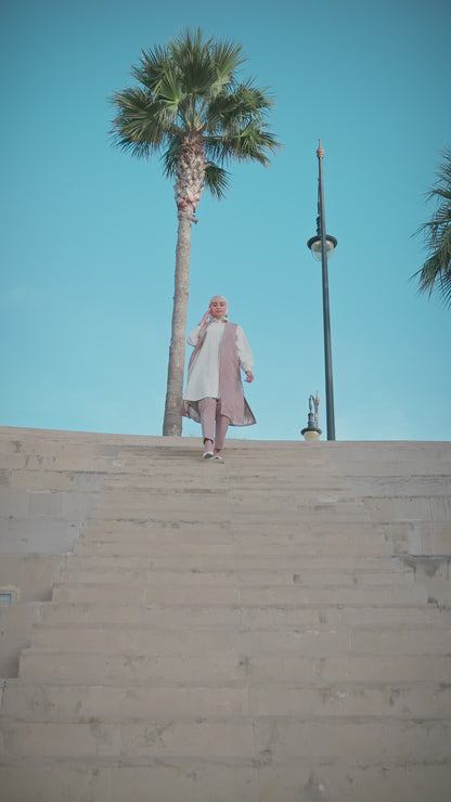 Ensemble :Gilet long & Pantalon beige (Copy)