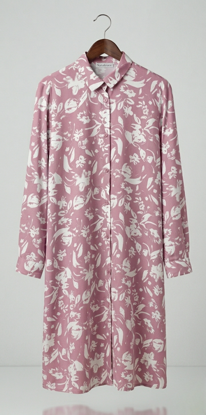 Chemise Tunique Longue avec Poches Latérales