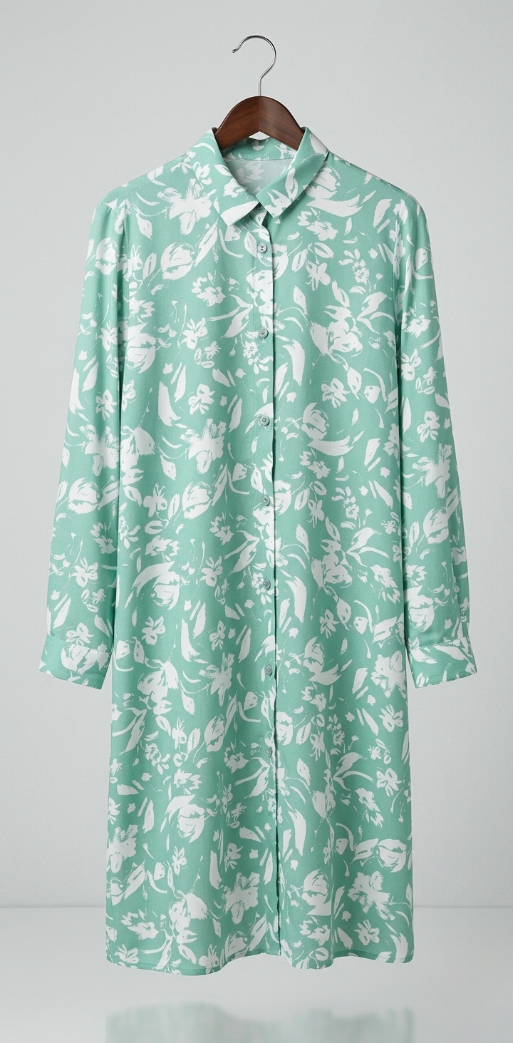 Chemise Tunique Longue avec Poches Latérales